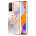For Xiaomi Redmi Note 11 Pro 5G / 4G Global Electroplating IMD TPU Phone Case with Ring(White Marble