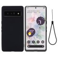 For Google Pixel 7 Pure Color Liquid Silicone Shockproof Phone Case(Black)