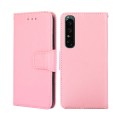 For Sony Xperia 1 IV Crystal Texture Leather Phone Case(Pink)