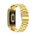For Fitbit Charge5 Mijobs Stainless Steel Metal Watch Band(Gold)