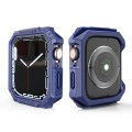 Carbon Fiber Contrast Color Protective Case For Apple Watch Series 6 & SE & 5 & 4 44mm(Blue)