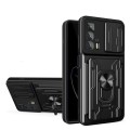For Motorola Edge 20 Pro Sliding Camshield TPU+PC Phone Case with Card Slot(Black)