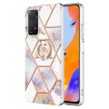 For Xiaomi Redmi Note 11 Pro 5G / 4G Foreign Splicing Marble Flower Pattern TPU Ring Holder Case(Imp