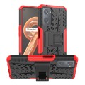 For OPPO Realme 9i Tire Texture TPU + PC Phone Case with Holder(Red)