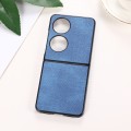 For Huawei P50 Pocket Brugg Texture PU+TPU+PC Shockproof Phone Case(Blue)