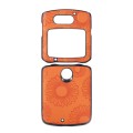 For Motorola Razr 5G Sunflower Pattern PU+TPU+PC Shockproof Phone Case(Orange)