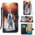 For Nokia C20 / C10 Colored Drawing Plain Weave Leather Phone Case(Cat And Tiger)