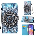 For Samsung Galaxy A23 4G&5G / F23 Colored Drawing Plain Weave Leather Phone Case(Undersea Mandala)