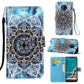 For Nokia G50 Colored Drawing Plain Weave Leather Phone Case(Undersea Mandala)