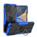 For Motorola Moto G22 Armor Bear Shockproof PC + TPU Phone Case with Ring(Blue)