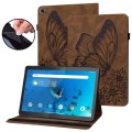 For Lenovo Tab M10 Plus 10.6 3rd Gen 2022 Big Butterfly Embossed Leather Tablet Case(Brown)