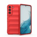 For Samsung Galaxy S22 5G Magic Shield TPU + Flannel Phone Case(Red)