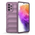 For Samsung Galaxy A73 Magic Shield TPU + Flannel Phone Case(Purple)