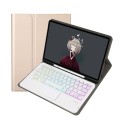 For Samsung Galaxy Tab S8 / S7 A700B-AS Lambskin Texture Backlight Bluetooth Keyboard Leather Tablet