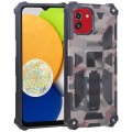 For Samsung Galaxy A03 EU 164mm Camouflage Armor Kickstand TPU + PC Magnetic Phone Case(Army Green)