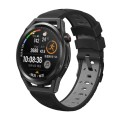 For Samsung Galaxy Watch 4 / Watch4 Classic Trapezoidal Three-row Hole Silicone Watch Band(Black Gre