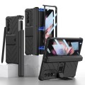 For Samsung Galaxy Z Fold3 5G GKK Integrated Magnetic Armor Flip Phone Case With Pen Box(Black)