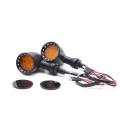 Z006 1 Pair 12V Modified Universal Motorcycle LED Turn Signal(Black)