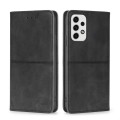 For Samsung Galaxy A23 5G Cow Texture Magnetic Horizontal Flip Leather Phone Case(Black)