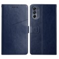For Motorola Moto G62 5G Y Stitching Horizontal Flip Leather Phone Case(Blue)