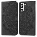 For Samsung Galaxy S22+ 5G Mandala Embossed Flip Leather Phone Case(Black)