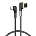 3A USB to USB-C/Type-C Double Elbow Charging Cable(0.5m)