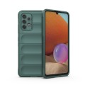 For Samsung Galaxy A32 4G Magic Shield TPU + Flannel Phone Case(Dark Green)