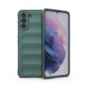 For Samsung Galaxy S21+ 5G Magic Shield TPU + Flannel Phone Case(Dark Green)