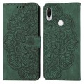 For Xiaomi Redmi Note 7 / Note 7 Pro Mandala Embossed Flip Leather Phone Case(Green)