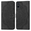 For Xiaomi Redmi 9A Mandala Embossed Flip Leather Phone Case(Black)