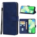 For OPPO Realme C30 Leather Phone Case(Blue)