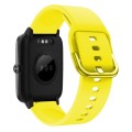 For ID205 / Willful SW021 19mm Electroplating Buckle Silicone Watch Band(Yellow)