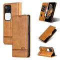 For vivo S18 Pro AZNS Magnetic Calf Texture Leather Phone Case(Light Brown)