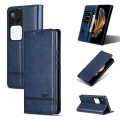 For vivo S18 Pro AZNS Magnetic Calf Texture Leather Phone Case(Dark Blu)