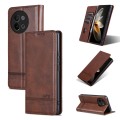 For vivo S18e AZNS Magnetic Calf Texture Leather Phone Case(Dark Brown)