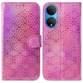 For Honor X7 Colorful Magnetic Buckle Leather Phone Case(Pink)