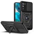 For Motorola Moto G52 Sliding Camera Cover Design TPU+PC Phone Case(Black)