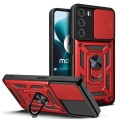 For Motorola Moto G200 5G / Edge S30 Sliding Camera Cover Design TPU+PC Phone Case(Red)