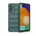 For Samsung Galaxy A52 5G Magic Shield TPU + Flannel Phone Case(Dark Green)