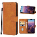 For Huawei P20 Leather Phone Case(Brown)