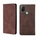 For Blackview A70 Skin Feel Magnetic Horizontal Flip Leather Phone Case(Dark Brown)
