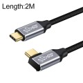 2m 10Gbps USB-C / Type-C Male Straight to Male Elbow Charging Data Transmission Cable