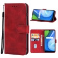 For OPPO Realme Q2i Leather Phone Case(Red)