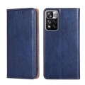 For Xiaomi Redmi Note 11 Pro 5G / Pro Plus 5G Gloss Oil Solid Color Magnetic Leather Phone Case(Blue