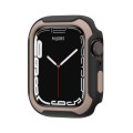Detachable Two-color Watch Case For Apple Watch Series 9 / 8 / 7 41mm / 6&SE&5&4 40mm(Black Light Ap
