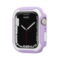 Detachable Two-color Watch Case For Apple Watch Series 9 / 8 / 7 41mm / 6&SE&5&4 40mm(Purple White)