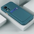 For Infinix Note 11 Pro Skin Feel Card Contrast Color Button TPU Phone Case(Dark Green)