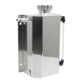 FST009-2 Aluminum Radiator Coolant Overflow Bottle Recovery Water Tank Reservoir, Capacity: 2L