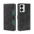 For OnePlus Nord 2T Skin Feel Magnetic Buckle Leather Phone Case(Black)