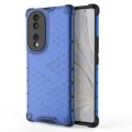 For Honor 70 5G Honeycomb Phone Case(Blue)